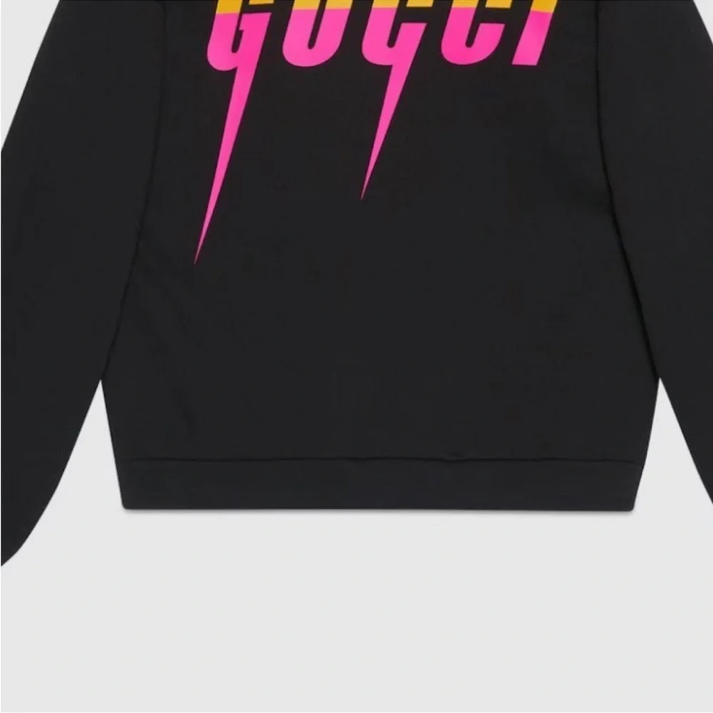 Men’s Gucci blade logo, print cotton sweatshirt, size XL made Italy